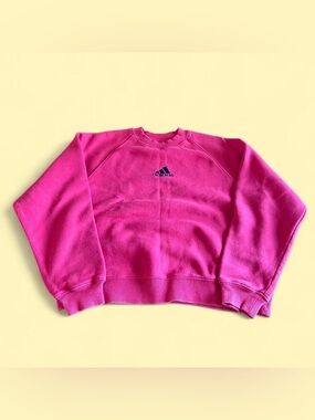 Vintage Adidas Sweatshirt Pink Red Oversized Crewneck Women’s S